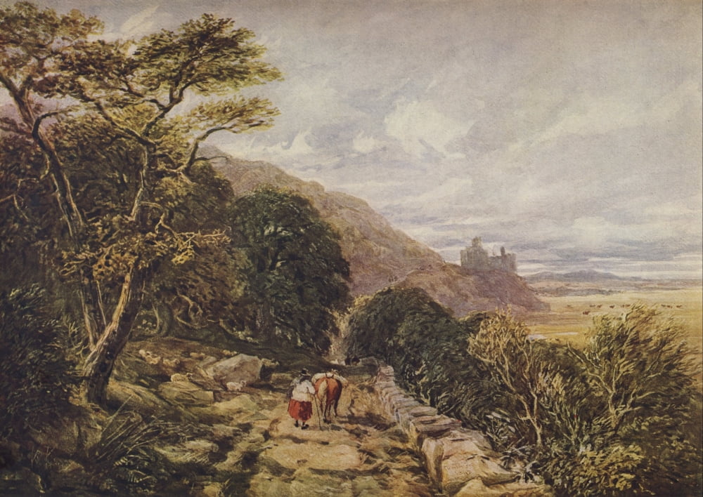 Worlds Greatest Paintings 1934 Harlech Castle Canvas Art - David Cox (24 x 36)