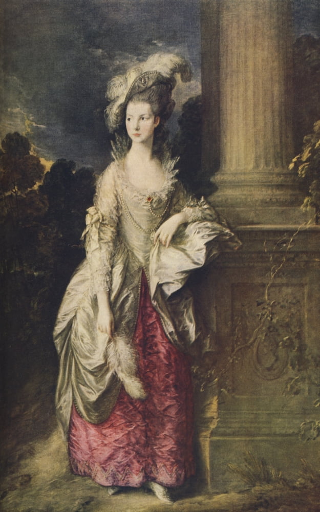 Worlds Greatest Paintings 1934 Hon Mrs Graham Canvas Art - T Gainsborough (24 x 36)