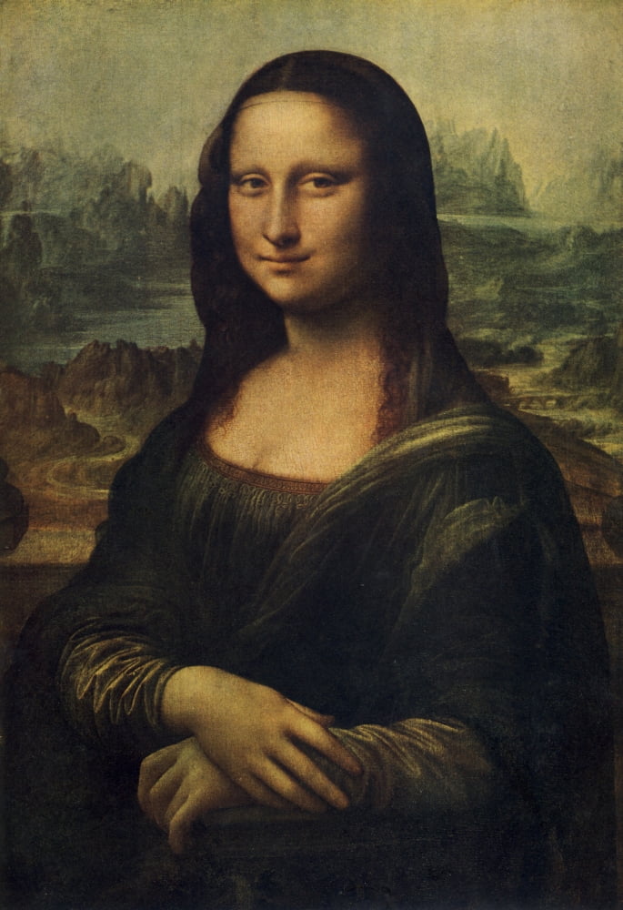 Worlds Greatest Paintings 1934 Mona Lisa Canvas Art - Leonardo Da Vinci (24 x 36)