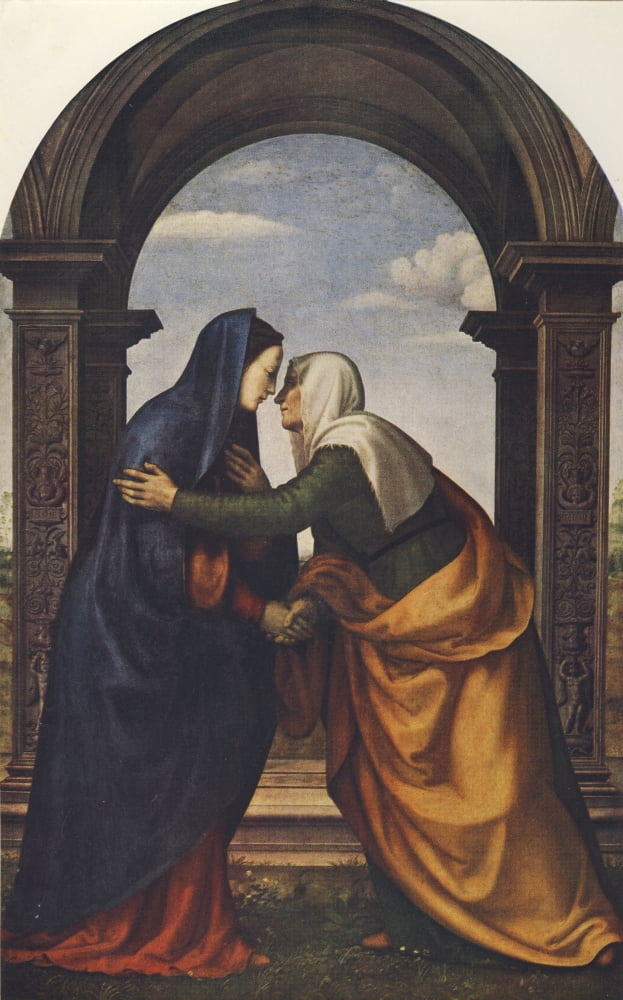 Worlds Greatest Paintings 1934 The Visitation Canvas Art - Mariotto Albertinelli (18 x 24)