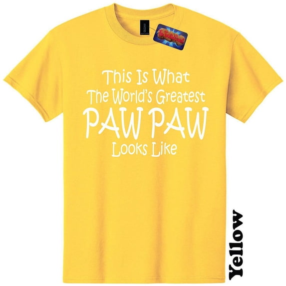 Worlds Greatest Paw Paw Funny Fathers Day T-Shirt Gender Reveal Baby Shower Tee