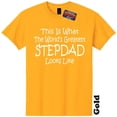 thumbnail image 1 of Worlds Greatest Stepdad Funny Fathers Day T-Shirt Step Parent Engagement Tee The Twisted Donut, 1 of 5