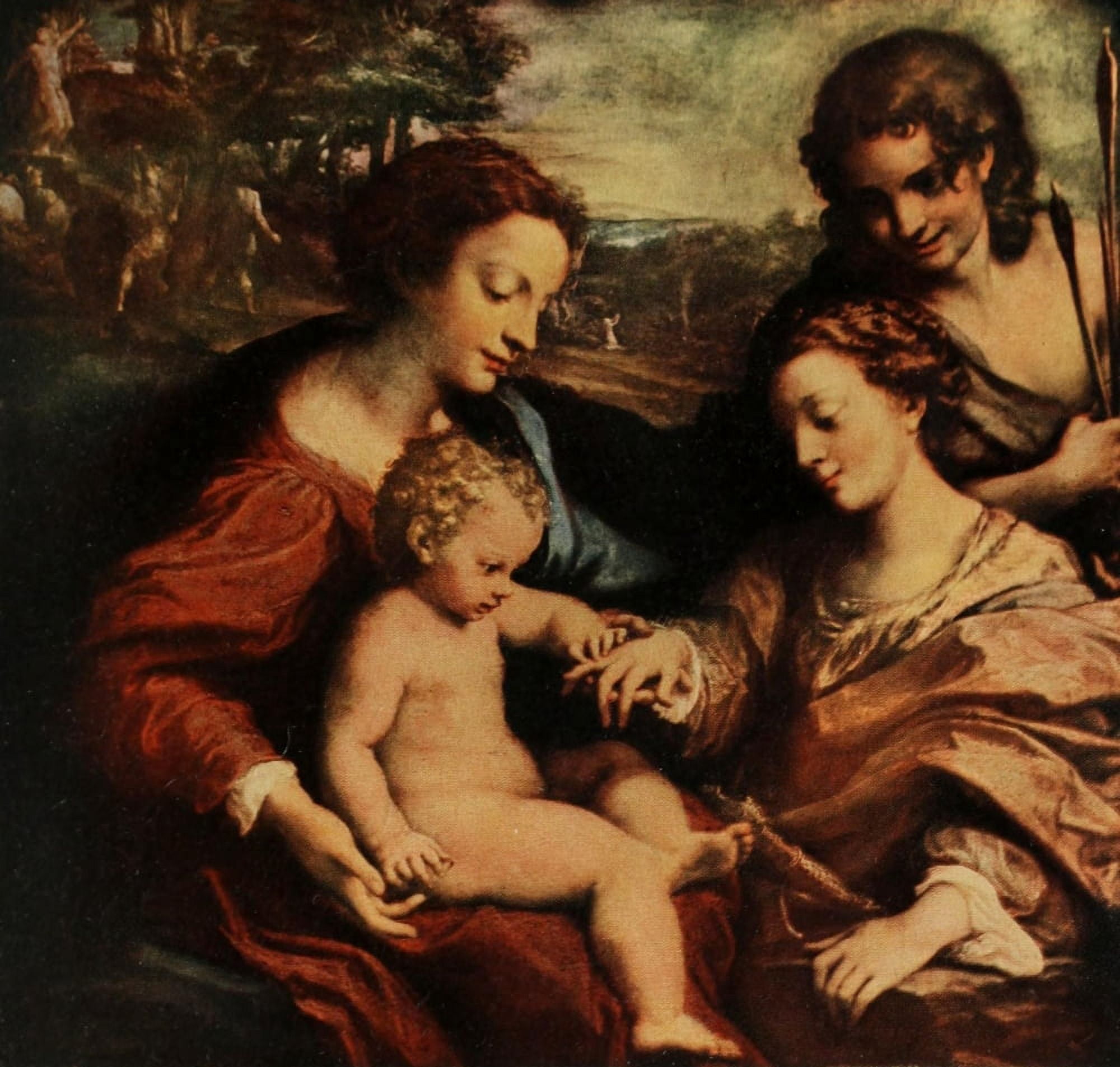 Worlds Gtst Paintings 1934 Mystic Marriage of St Catherine Canvas Art - A Correggio (24 x 36)