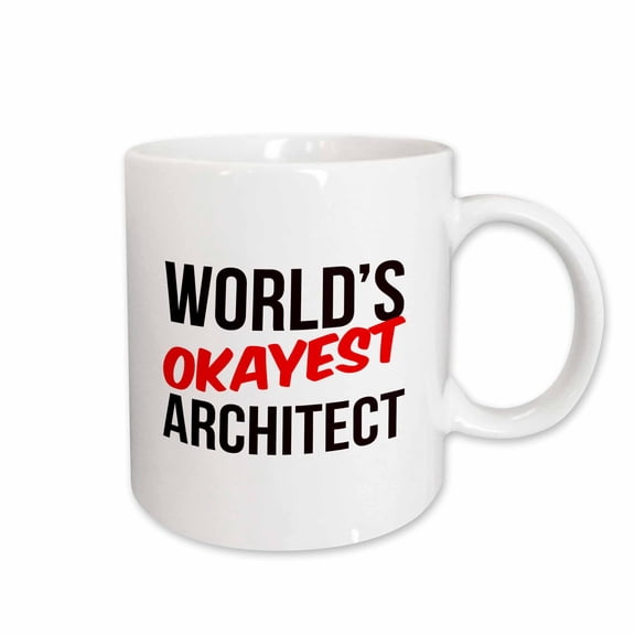 3drose, Worlds Okayest Architect, 15oz Mug