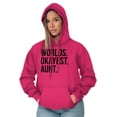 thumbnail image 1 of Worlds Okayest Aunt Niece Nephew Cute Hoodie Sweatshirt Women Brisco Brands X, 1 of 5