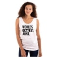 thumbnail image 1 of Worlds Okayest Aunt Niece Nephew Cute Womens Plus Size Graphic Tank Top Brisco Brands 3X, 1 of 5