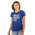 thumbnail image 1 of Worlds Okayest Aunt Niece Nephew Cute Womens Fitted Plus Size Graphic Tee Brisco Brands 3X, 1 of 5