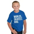 thumbnail image 1 of Worlds Okayest Bro Sibling Brother Boys Kids T Shirt Tees Tops Teen Brisco Brands L, 1 of 5