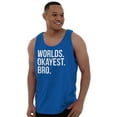 thumbnail image 1 of Worlds Okayest Bro Sibling Brother Tank Top Sleeveless Tee Men Brisco Brands S, 1 of 5