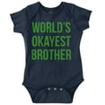 thumbnail image 1 of Worlds Okayest Brother Funny Siblings Bodysuit Jumper Boys Infant Baby Brisco Brands 12M, 1 of 6
