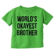 thumbnail image 1 of Worlds Okayest Brother Funny Siblings Youth T Shirt Tee Boys Infant Toddler Brisco Brands 6M, 1 of 5