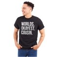 thumbnail image 1 of Worlds Okayest Cousin Family Relative Plus Size Crewneck Graphic Tee Shirt Brisco Brands 3X, 1 of 5