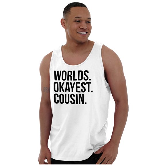 Worlds Okayest Cousin Family Relative Plus Size Graphic Tank Top Brisco Brands 3X