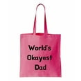 thumbnail image 1 of Worlds Okayest Dad, Cotton Canvas Re-Usable Shopping & Carry-All Tote Bag, 1 of 3