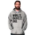 thumbnail image 1 of Worlds Okayest Dad Fathers Day Family Hoodie Hooded Sweatshirt Men Brisco Brands M, 1 of 5