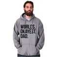 thumbnail image 1 of Worlds Okayest Dad Fathers Day Family Men's Big & Tall Graphic Hoodie Brisco Brands 2X, 1 of 4