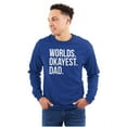 thumbnail image 1 of Worlds Okayest Dad Fathers Day Family Men's Long Sleeve Tee T Shirt Brisco Brands X, 1 of 5