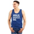 thumbnail image 1 of Worlds Okayest Dad Fathers Day Family Mens Big & Tall Graphic Tank Top Brisco Brands 2X, 1 of 5
