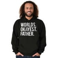 thumbnail image 1 of Worlds Okayest Father Funny Dad Gift Hoodie Hooded Sweatshirt Men Brisco Brands L, 1 of 6