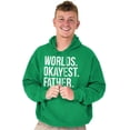 thumbnail image 1 of Worlds Okayest Father Funny Dad Gift Men's Big & Tall Graphic Hoodie Brisco Brands 3X, 1 of 4