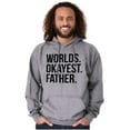 thumbnail image 1 of Worlds Okayest Father Funny Dad Gift Men's Big & Tall Graphic Hoodie Brisco Brands 4X, 1 of 4
