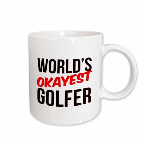 3drose, Worlds Okayest Golfer, 15oz Mug
