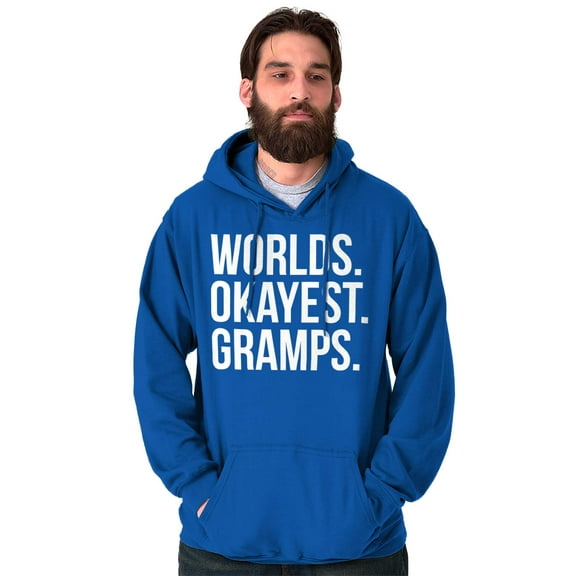 Worlds Okayest Gramps Relative Family Men's Big & Tall Graphic Hoodie Brisco Brands 5X