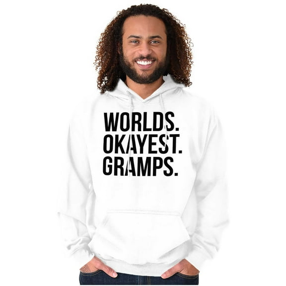 Worlds Okayest Gramps Relative Family Men's Big & Tall Graphic Hoodie Brisco Brands 3X