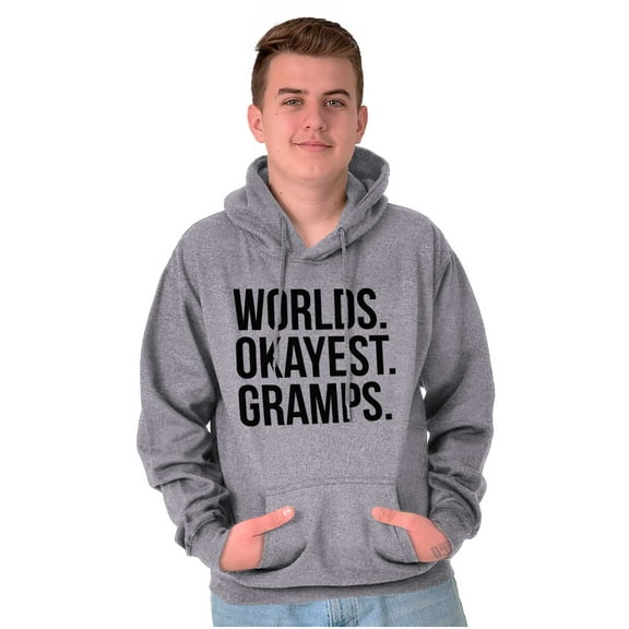 Worlds Okayest Gramps Relative Family Men's Big & Tall Graphic Hoodie Brisco Brands 5X
