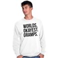 thumbnail image 1 of Worlds Okayest Gramps Relative Family Men's Big & Tall Long Sleeve Graphic Tee Brisco Brands 3X, 1 of 5