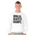 thumbnail image 1 of Worlds Okayest Gramps Relative Family Men's Crewneck Sweatshirt Brisco Brands X, 1 of 5