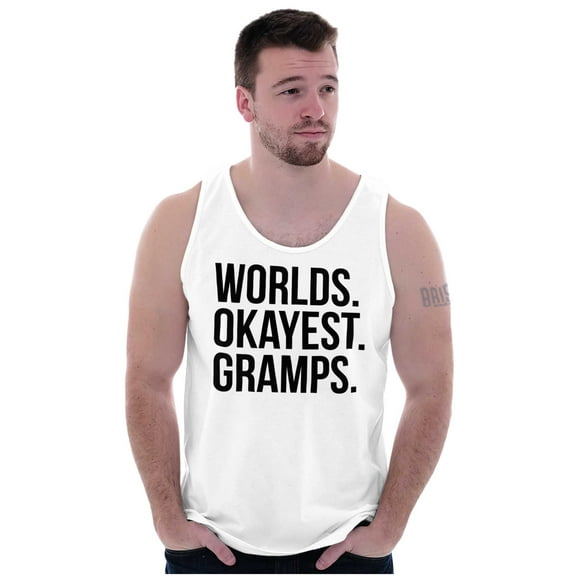 Worlds Okayest Gramps Relative Family Tank Top Sleeveless Tee Men Brisco Brands S
