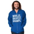 thumbnail image 1 of Worlds Okayest Gramps Relative Family Zip Hoodie Sweatshirt Men Brisco Brands M, 1 of 5