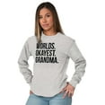 thumbnail image 1 of Worlds Okayest Grandma Funny Cute Women's Long Sleeve T Shirt Brisco Brands S, 1 of 6