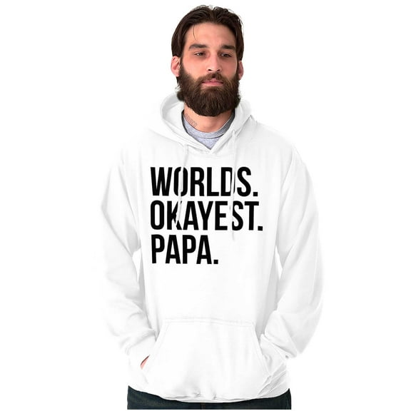 Worlds Okayest Grandpa Dad Father Day Men's Big & Tall Graphic Hoodie Brisco Brands 3X