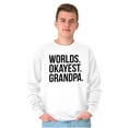 thumbnail image 1 of Worlds Okayest Grandpa Funny Men's Big & Tall Crewneck Sweatshirt Brisco Brands 4X, 1 of 5