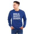 thumbnail image 1 of Worlds Okayest Grandpa Funny Men's Big & Tall Long Sleeve Graphic Tee Brisco Brands 3X, 1 of 5