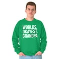 thumbnail image 1 of Worlds Okayest Grandpa Funny Men's Crewneck Sweatshirt Brisco Brands S, 1 of 5