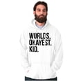 thumbnail image 1 of Worlds Okayest Kid Son Daughter Funny Unisex Plus Fleece Graphic Hoodie Brisco Brands 4X, 1 of 5