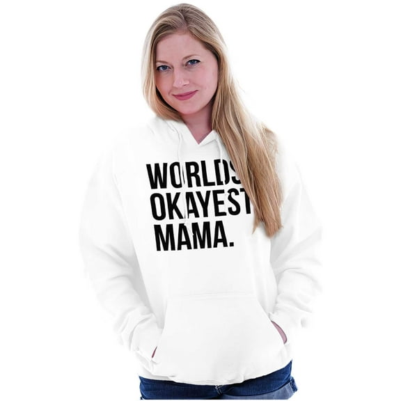 Worlds Okayest Mama Mothers Day Mom Women Plus Size Graphic Pullover Hoodie Brisco Brands 4X