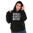 thumbnail image 1 of Worlds Okayest Mom Funny Mothers Day Women Plus Size Graphic Pullover Hoodie Brisco Brands 2X, 1 of 4