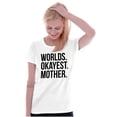 thumbnail image 1 of Worlds Okayest Mom Funny Mothers Day Womens Fitted Plus Size Graphic Tee Brisco Brands 3X, 1 of 5