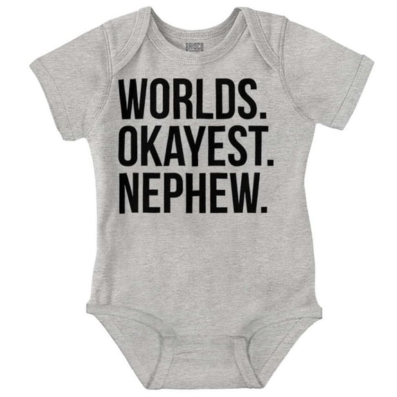 Worlds Okayest Nephew Aunt Uncle Joke Bodysuit Jumper Boys Infant Baby Brisco Brands 12M