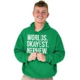 thumbnail image 1 of Worlds Okayest Nephew Aunt Uncle Joke Men's Big & Tall Graphic Hoodie Brisco Brands 2X, 1 of 4