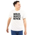 thumbnail image 1 of Worlds Okayest Nephew Aunt Uncle Joke Men's Graphic T Shirt Tees Brisco Brands X, 1 of 5