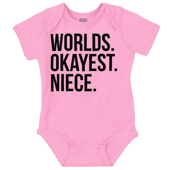 Worlds Okayest Niece Family Love Bodysuit Jumper Girls Infant Baby Brisco Brands 12M