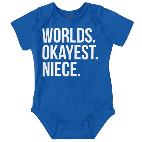 Worlds Okayest Niece Family Love Bodysuit Jumper Girls Infant Baby Brisco Brands NB