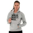 thumbnail image 1 of Worlds Okayest Niece Family Love Hoodie Sweatshirt Women Brisco Brands M, 1 of 5
