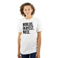 thumbnail image 1 of Worlds Okayest Niece Family Love Women's Graphic T Shirt Tees Brisco Brands M, 1 of 5