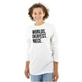 thumbnail image 1 of Worlds Okayest Niece Family Love Women's Long Sleeve T Shirt Brisco Brands X, 1 of 5